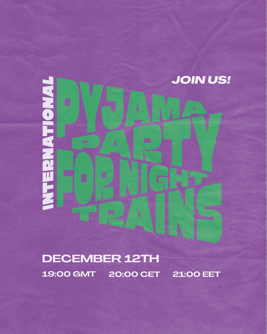 International Pyjama Party for Night Trains